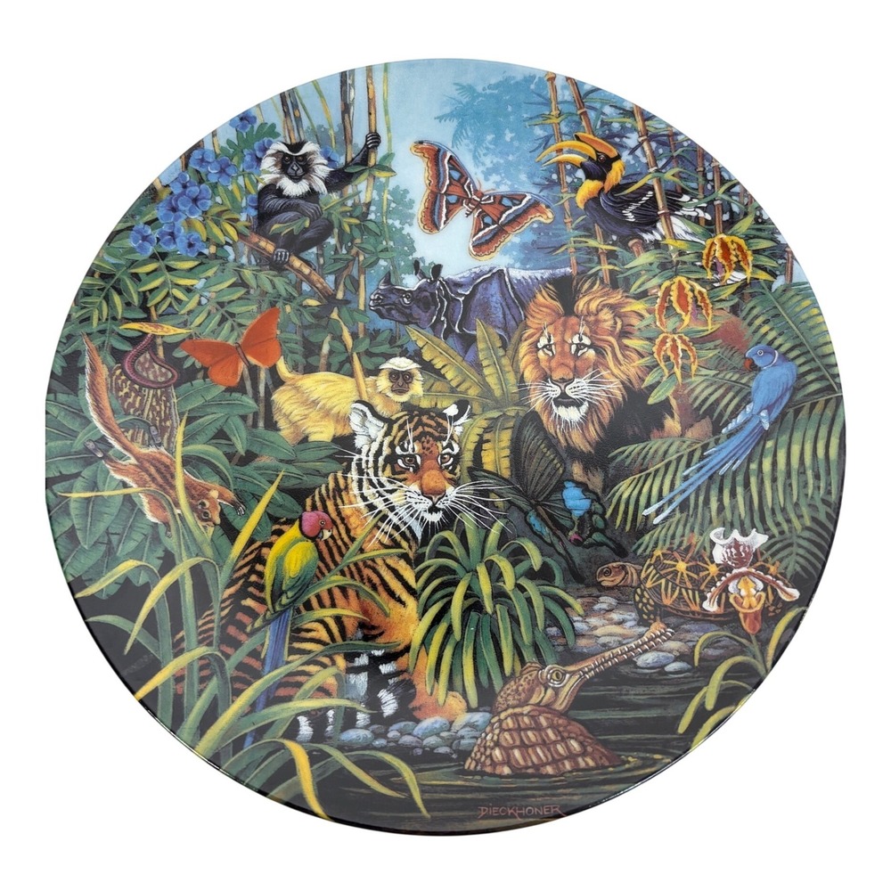 Bradford Exchange Splendors of India Collector Plate Gene Dieckhoner 1993 Jungle